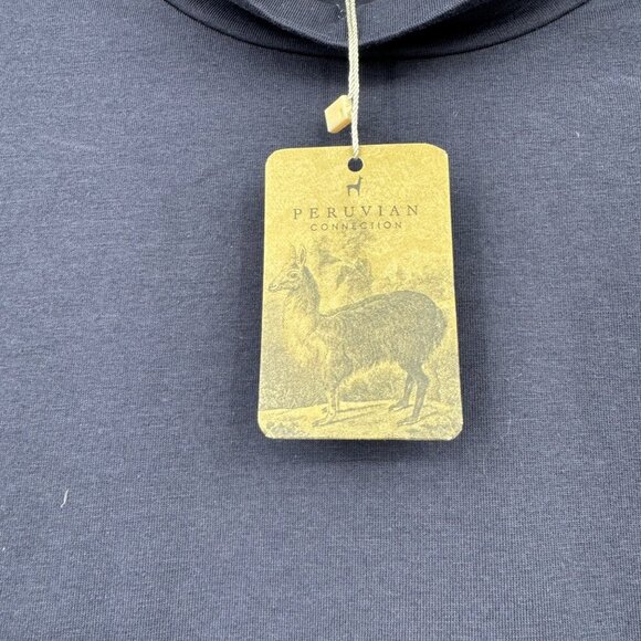 Peruvian Connection Emilia Mockneck Top woman’s size Medium Navy NWT - Picture 4 of 12